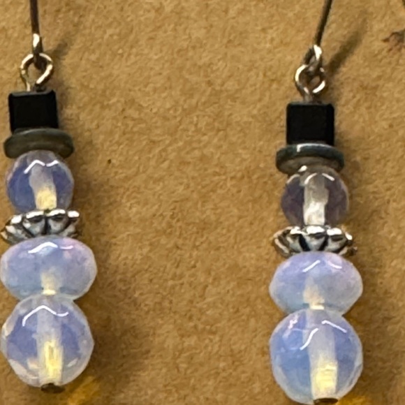 Elegant Silver and Opalescent Christmas Snowman Earrings    2/$22 - Picture 4 of 4